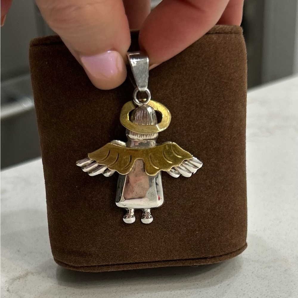 Sterling silver angel pendant